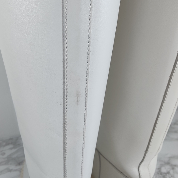 Gia X Pernille Tiesbaek White Leather Tubular Combat Boots Size 38.5 - Picture 9 of 14